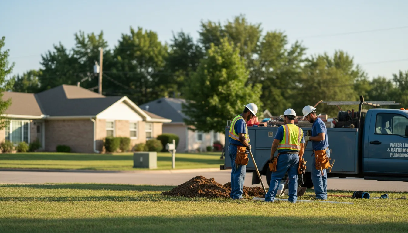 Residential water line and bathroom plumbing service in Danville, KY